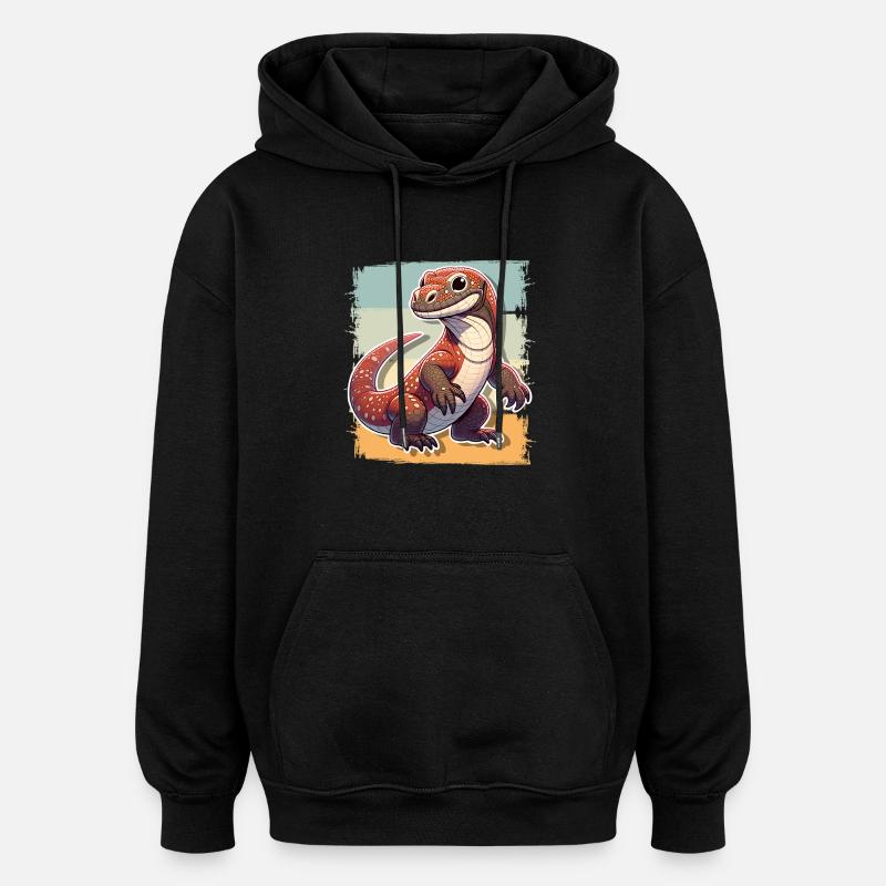 Komodo Dragon - Sweat à capuche oversize unisexe - noir