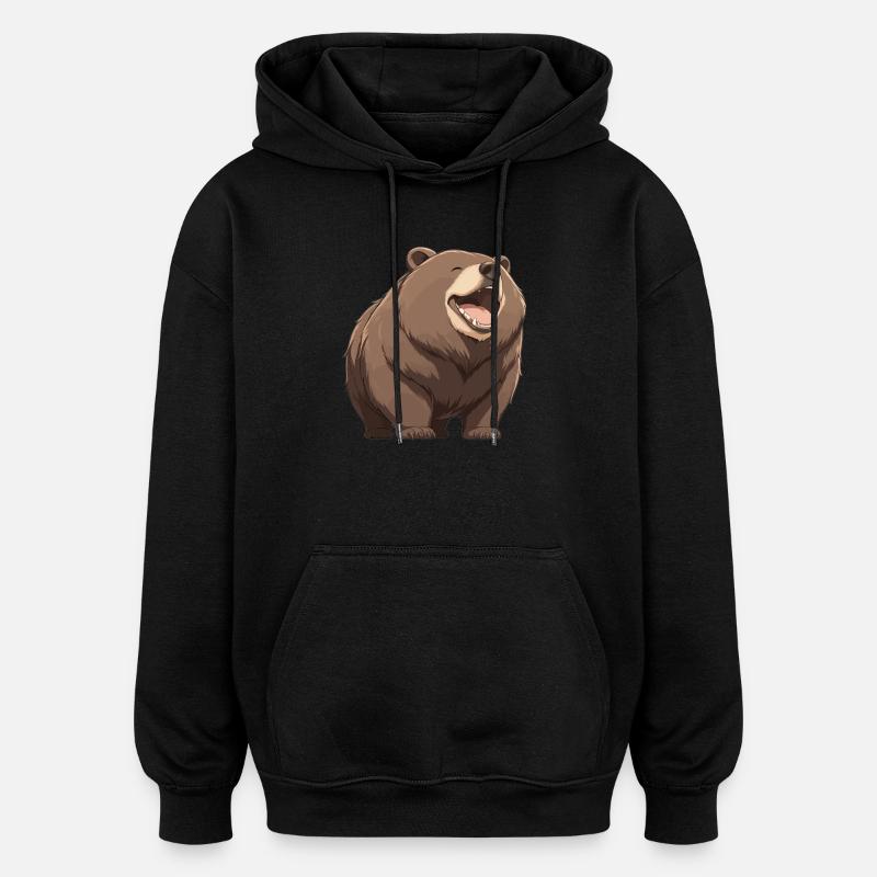 Ours Kodiak Ours Kodiak - Sweat à capuche oversize unisexe - noir
