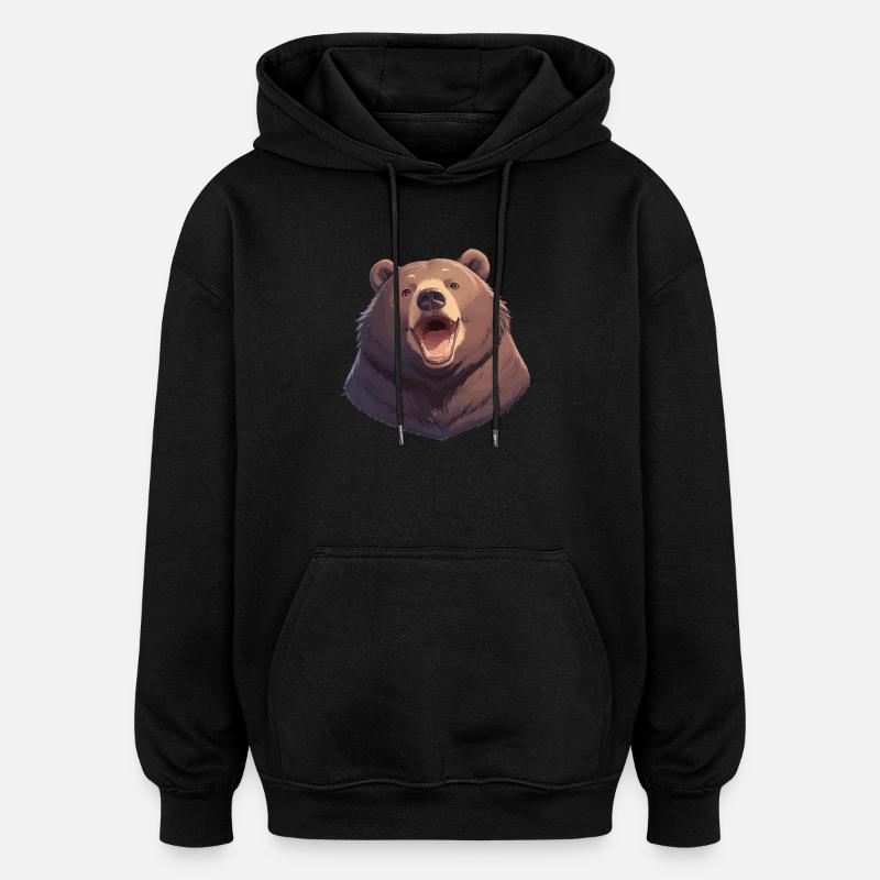 Ours Kodiak Ours Kodiak - Sweat à capuche oversize unisexe - noir