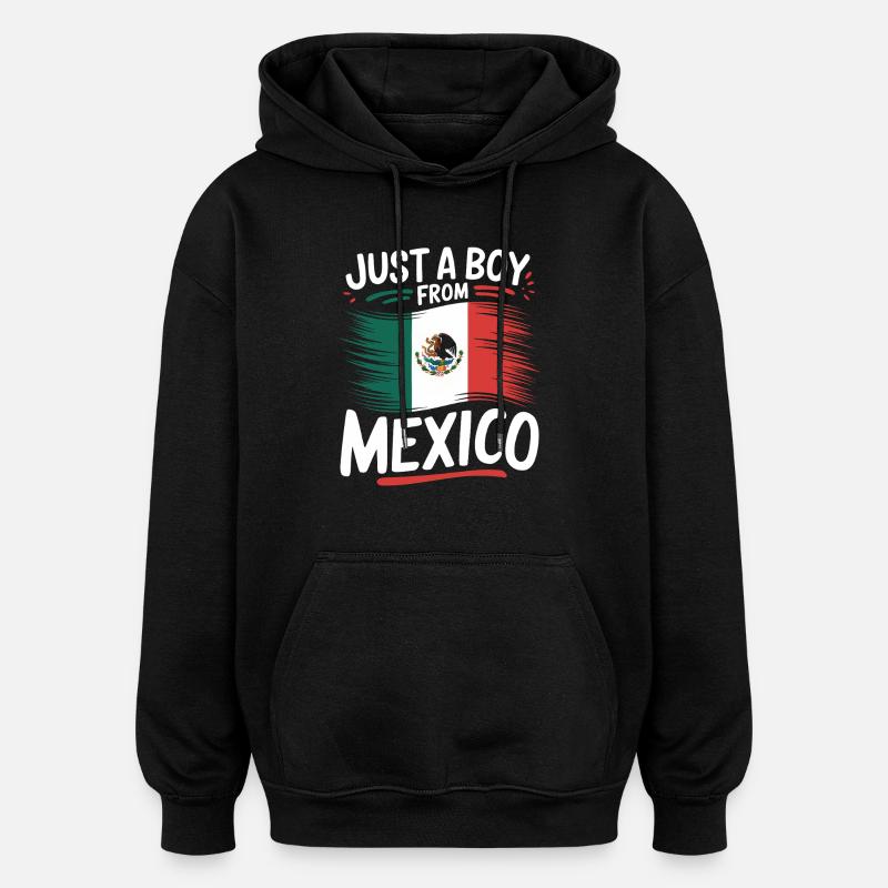 Mexique Mexique Mexicain Espagnol - Sweat à capuche oversize unisexe - noir