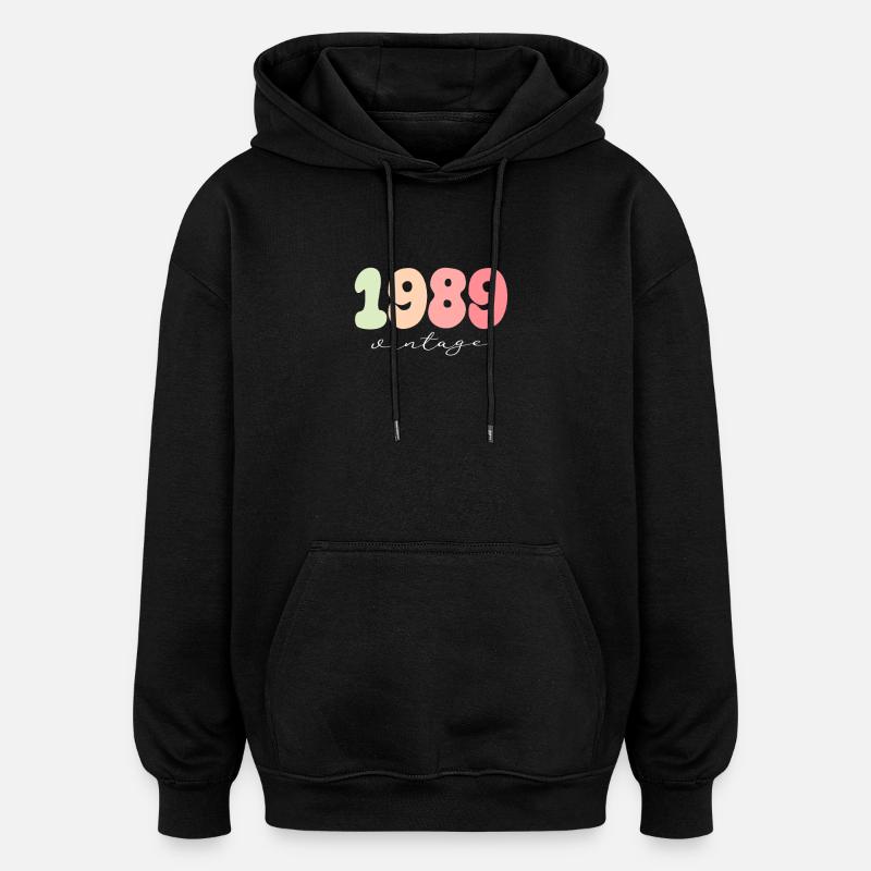Year of birth 1989 - Oversized Unisex Hoodie - black