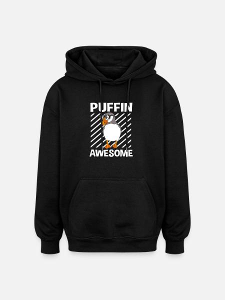 Papageientaucher Puffin - Oversized Unisex Hoodie - black