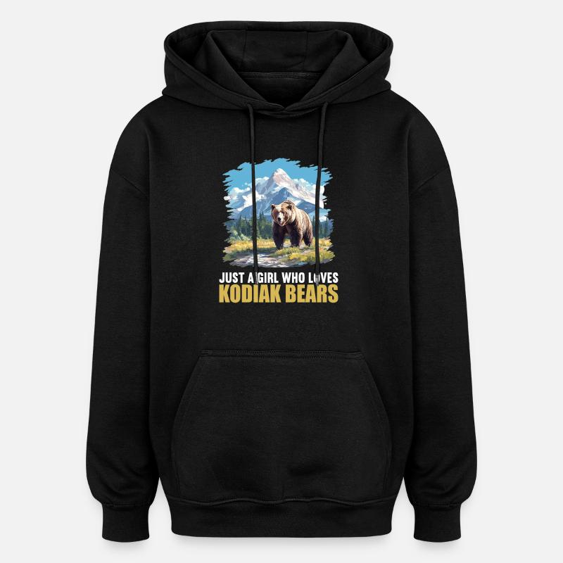 Kodiakbären Kodiakbär - Oversized Unisex Hoodie - Schwarz