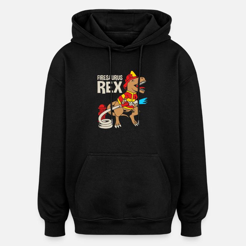 Pompier Pompier - Sweat à capuche oversize unisexe - noir