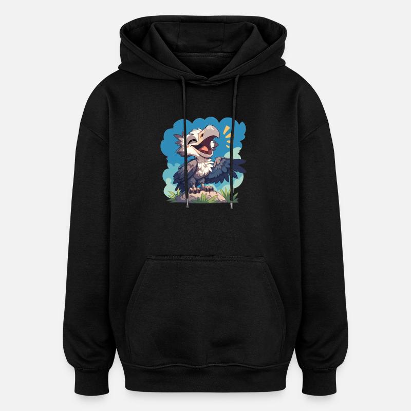 Vulture Geier - Sweat à capuche oversize unisexe - noir
