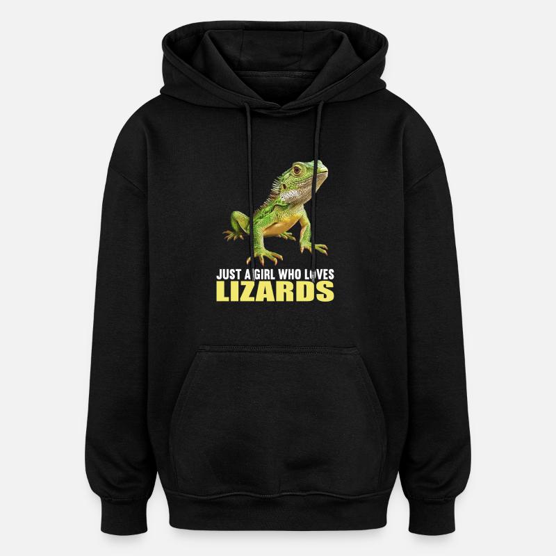 Eidechsen Eidechse - Oversized Unisex Hoodie - Schwarz