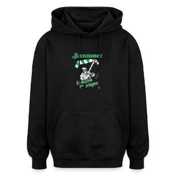 Hannover kämpfen und siegen No II - Oversized Unisex Hoodie - Schwarz - Vorne - Noah (186cm)