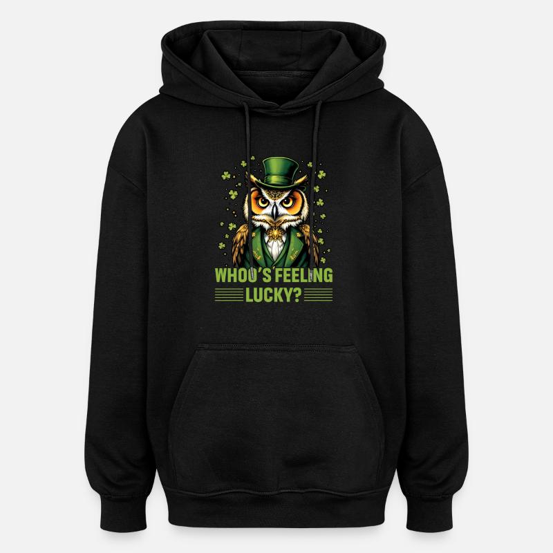 Qui se sent chanceux ? - Sweat à capuche oversize unisexe - noir