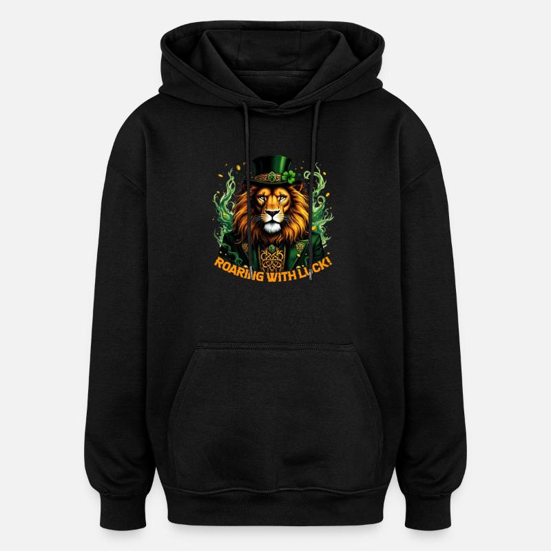 Brüllend vor Glück - Oversized Unisex Hoodie - Schwarz