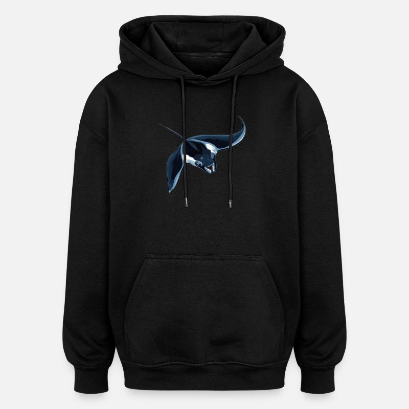 Mantas Manta Rochen - Oversized Unisex Hoodie - Schwarz