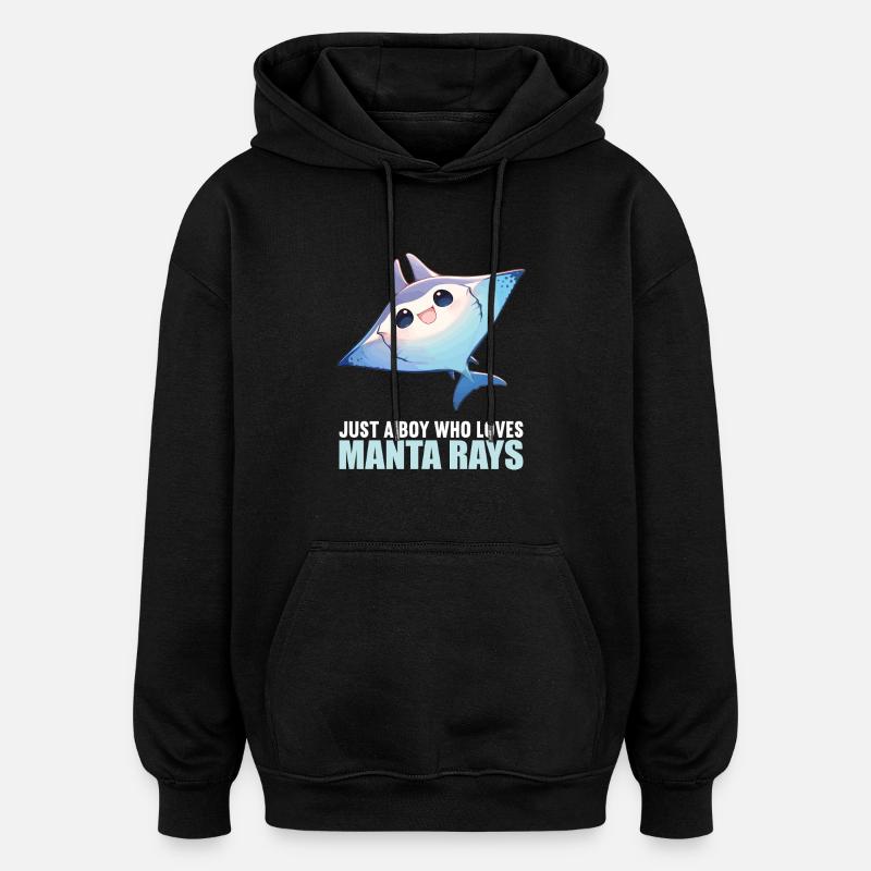Mantas Manta Rochen - Oversized Unisex Hoodie - Schwarz