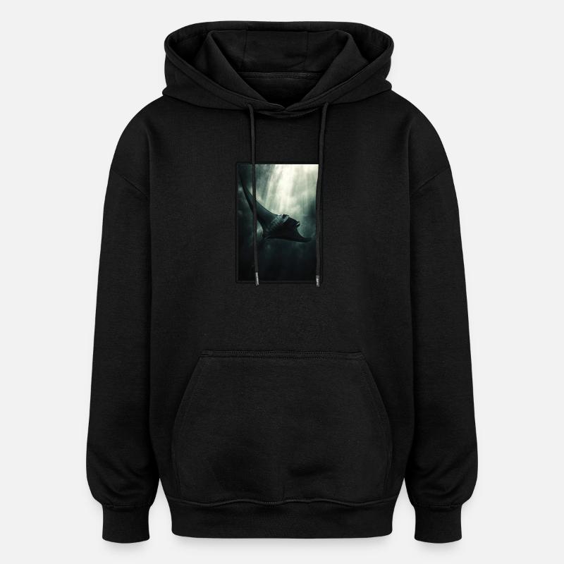 Manta Rays Manta Rays - Oversized Unisex Hoodie - black