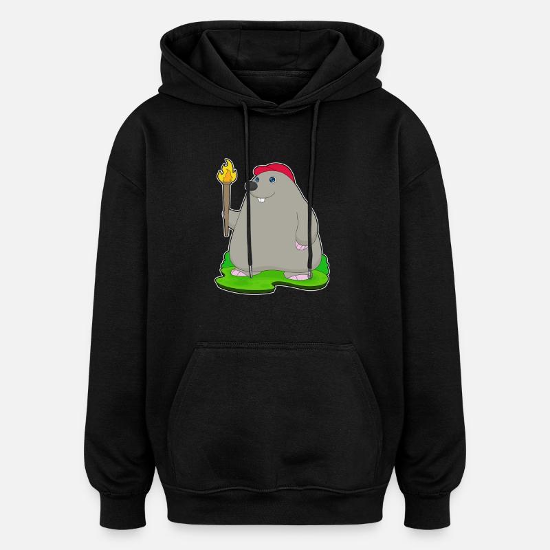 Mole Torch - Oversized Unisex Hoodie - black