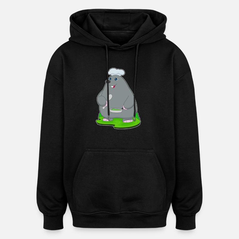 Mole Cooking Pan - Oversized Unisex Hoodie - black