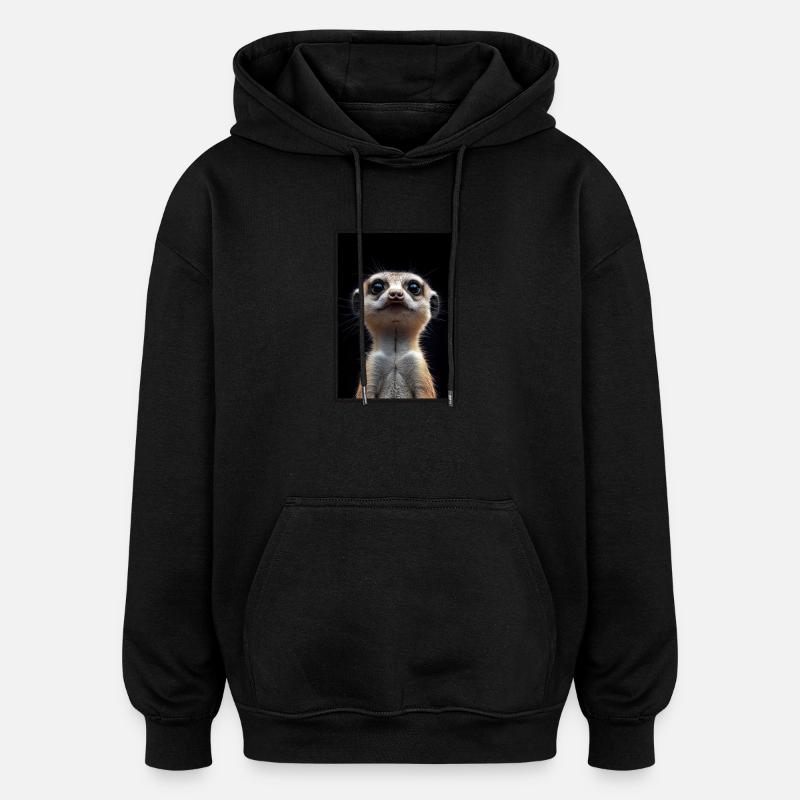 Meerkat Erdmännchen - Oversized Unisex Hoodie - Schwarz