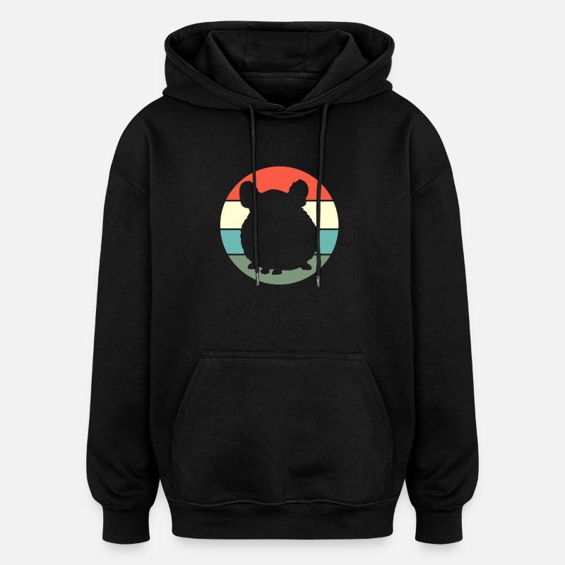 Chinchilla - Sweat à capuche oversize unisexe - noir
