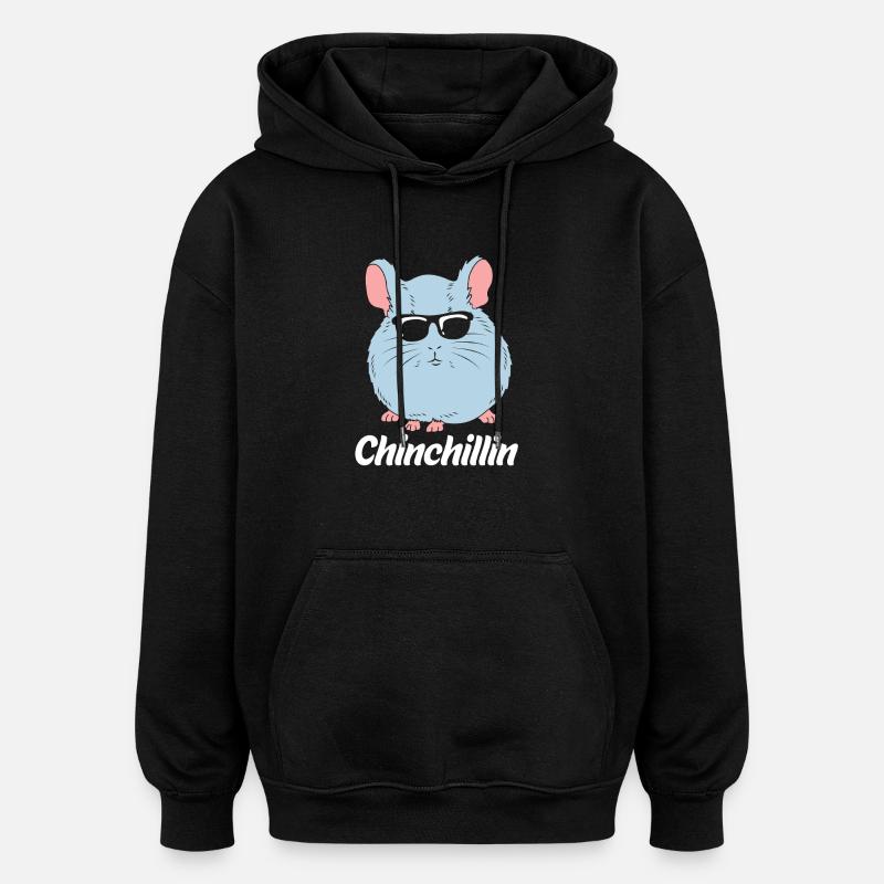 Chinchilla - Sweat à capuche oversize unisexe - noir