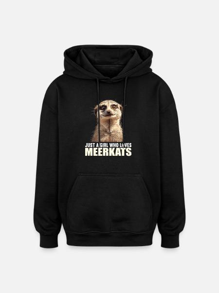 Meerkat Erdmännchen - Oversized Unisex Hoodie - Schwarz