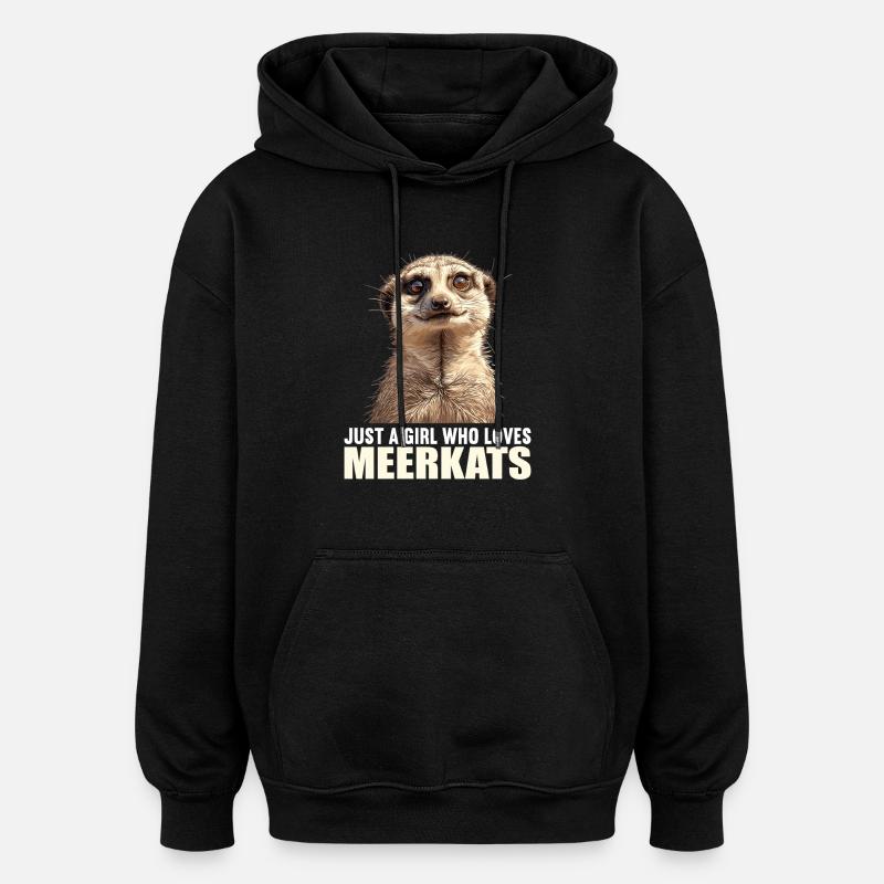 Meerkat Erdmännchen - Oversized Unisex Hoodie - Schwarz