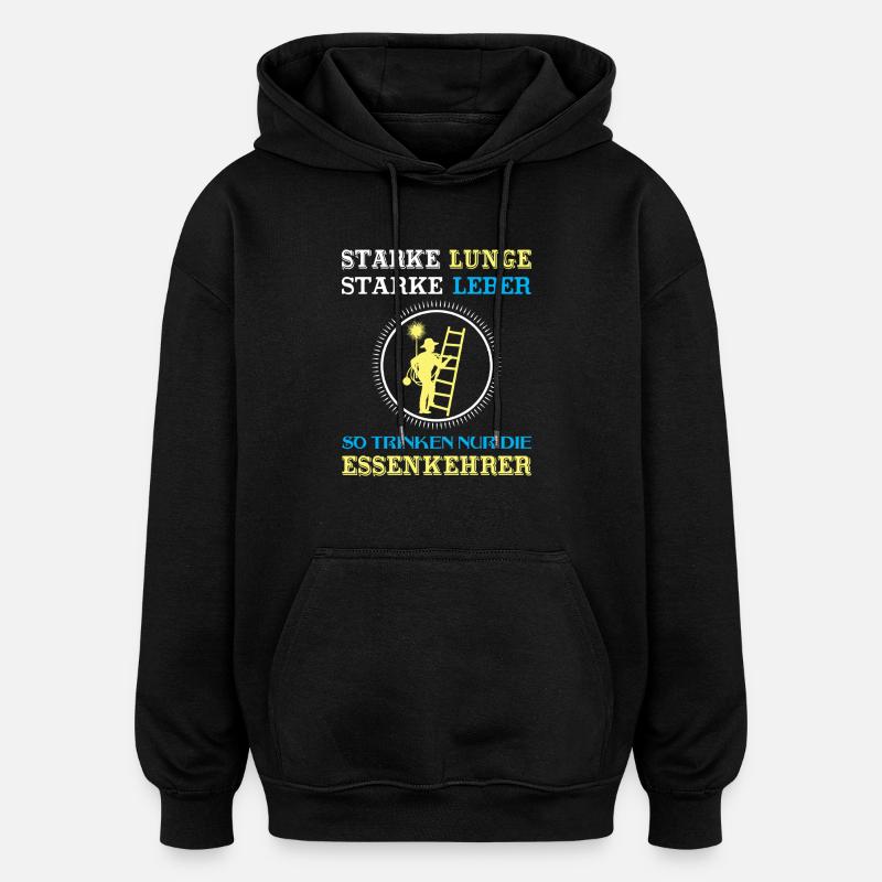 Schornsteinfeger Herren - Oversized Unisex Hoodie - Schwarz
