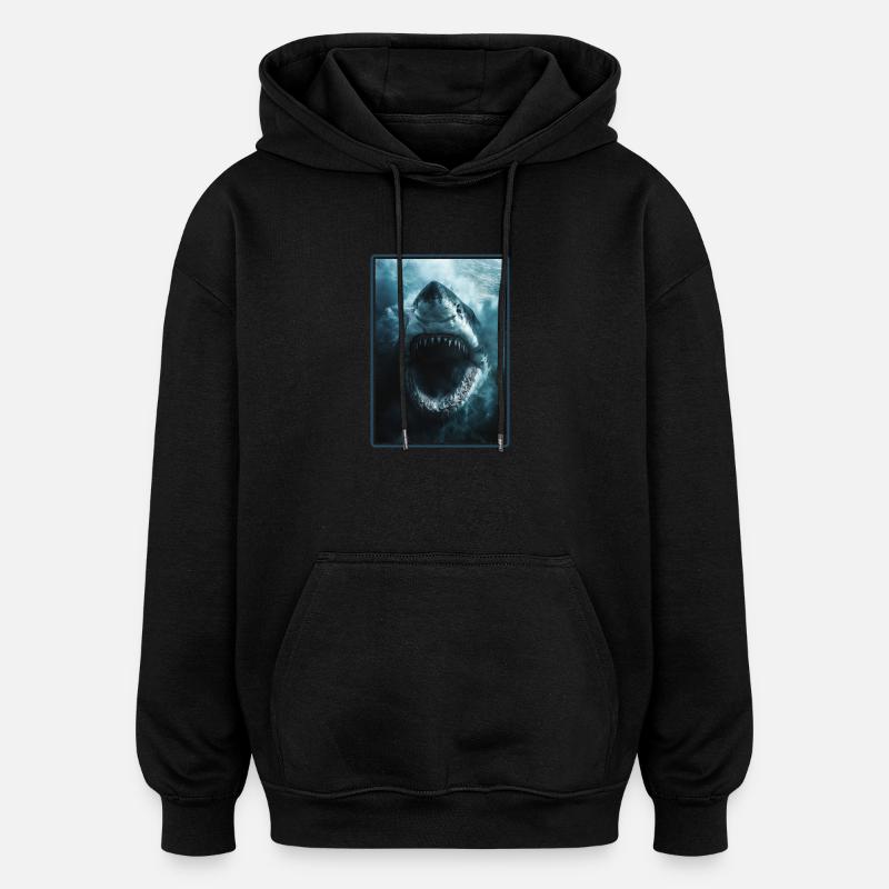 Mégalodons Megalodon - Sweat à capuche oversize unisexe - noir