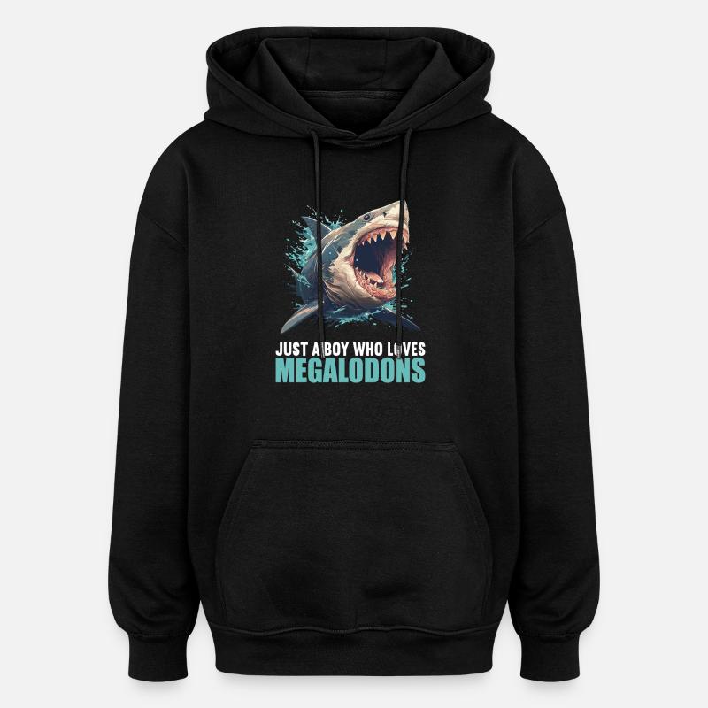 Mégalodons Megalodon - Sweat à capuche oversize unisexe - noir
