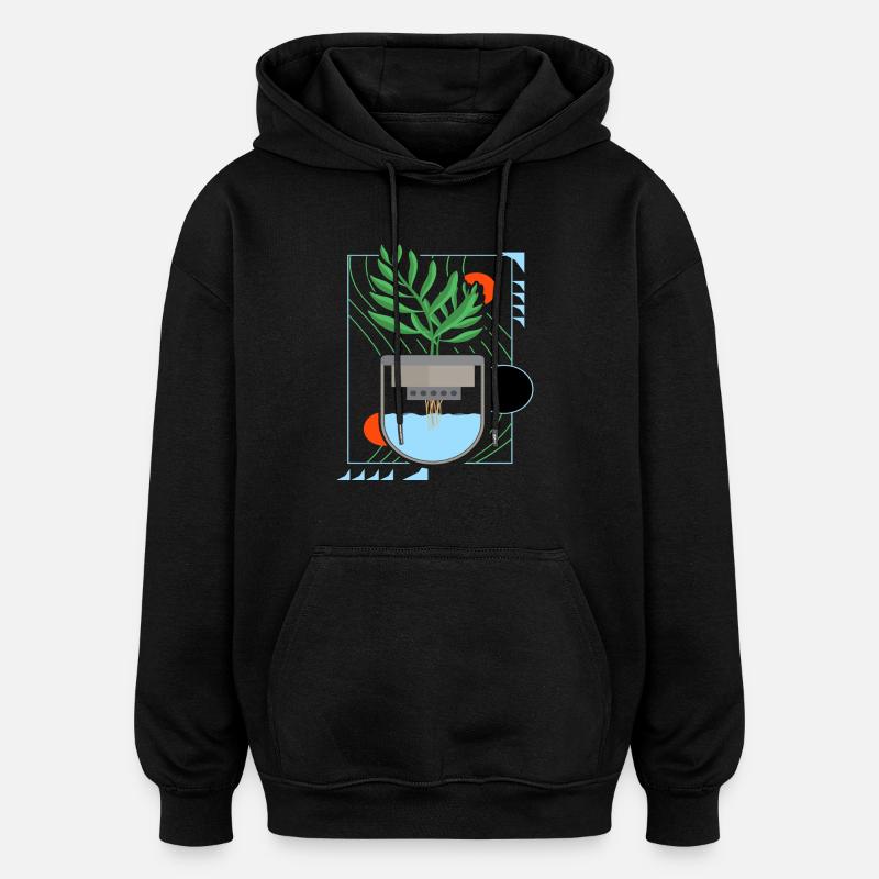 Hydroponics - Oversized Unisex Hoodie - black