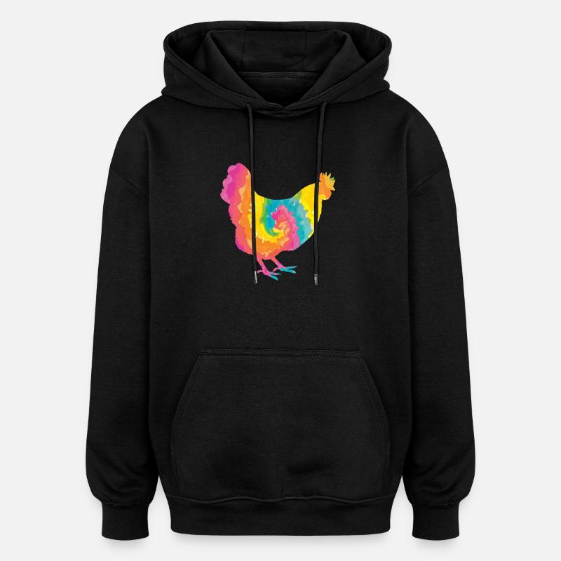 Poules Poule - Sweat à capuche oversize unisexe - noir