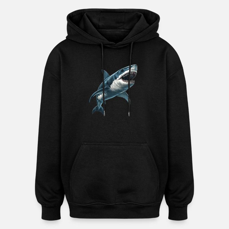 Requins Requin - Sweat à capuche oversize unisexe - noir