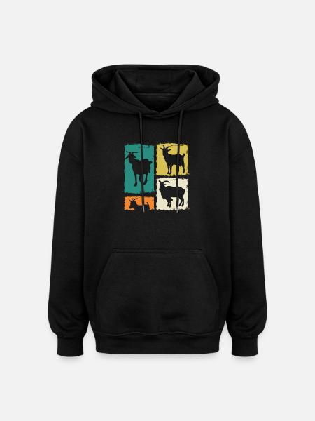 Goats - Oversized Unisex Hoodie - black