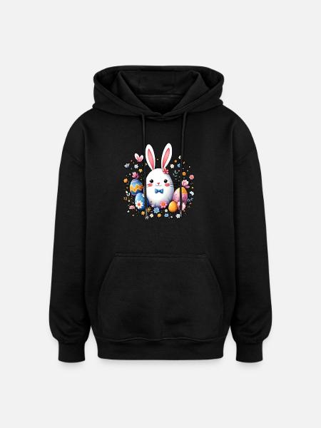 Easter Bunny - Oversized Unisex Hoodie - black