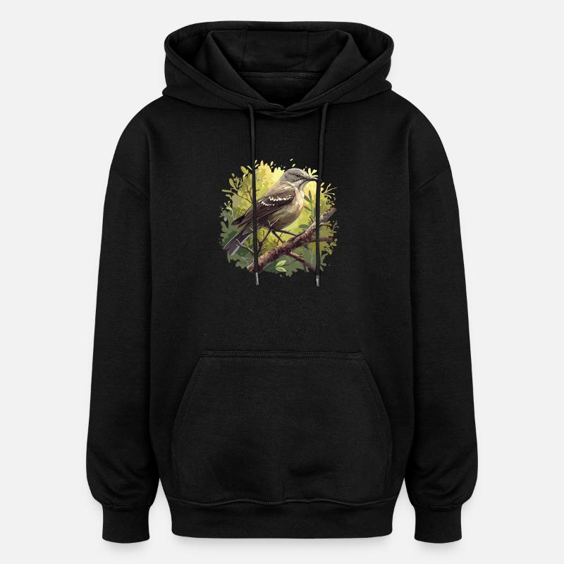 Spottdrosseln Spottdrossel - Oversized Unisex Hoodie - Schwarz