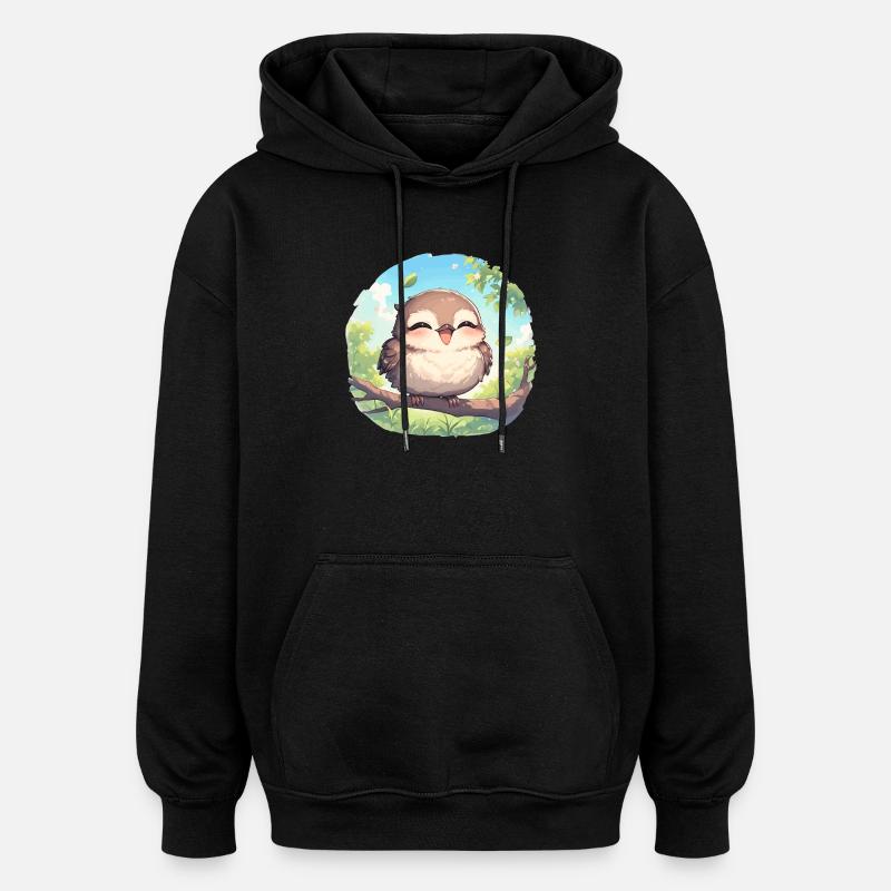 Oiseaux moqueurs Oiseaux moqueurs - Sweat à capuche oversize unisexe - noir