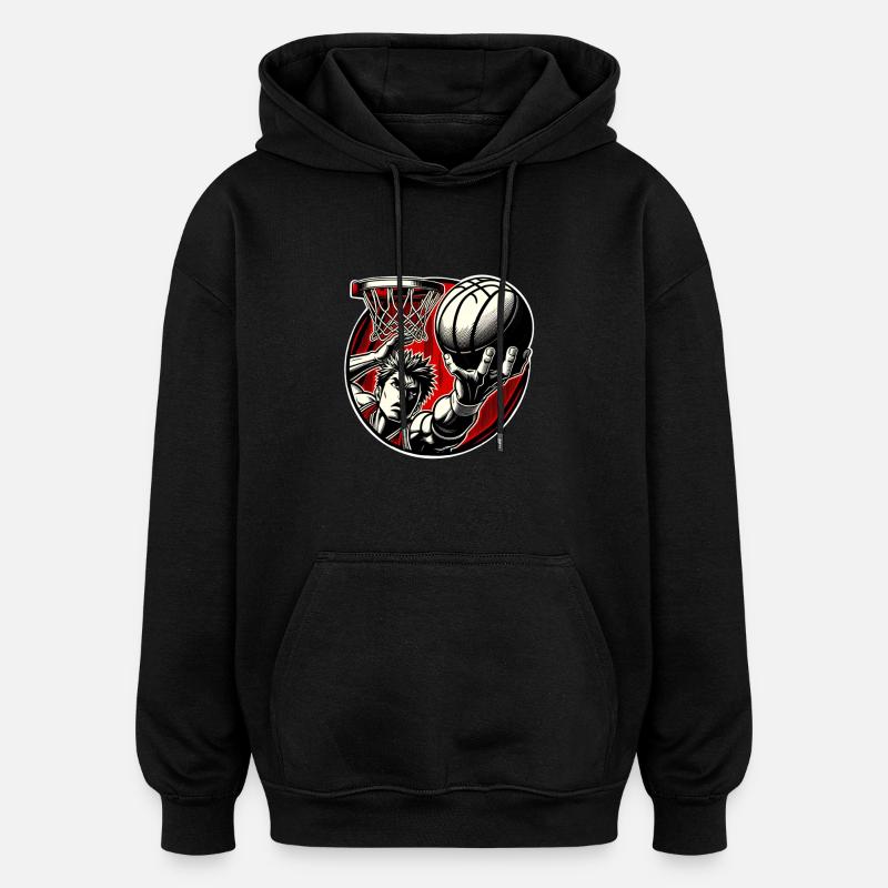 Basket-ball Joueurs de basket-ball - Sweat à capuche oversize unisexe - noir