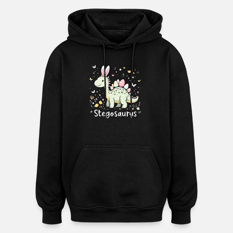 Stegosaurus - Oversized Unisex Hoodie - black