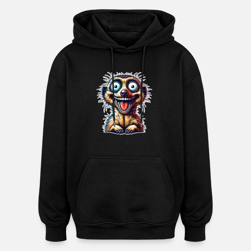 Suricate - Sweat à capuche oversize unisexe - noir