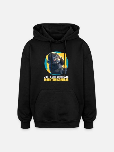 Berggorillas Berggorilla - Oversized Unisex Hoodie - Schwarz