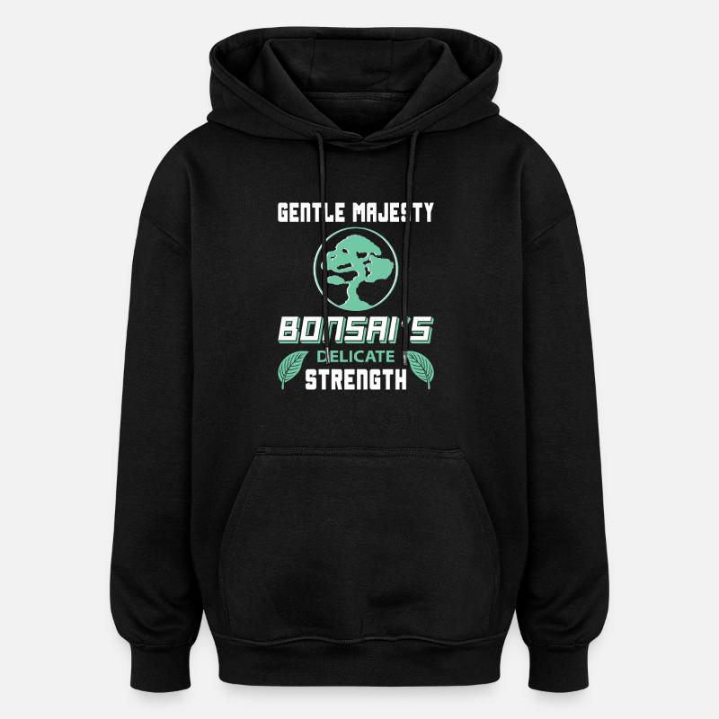 Bonsai Tree - Oversized Unisex Hoodie - Schwarz