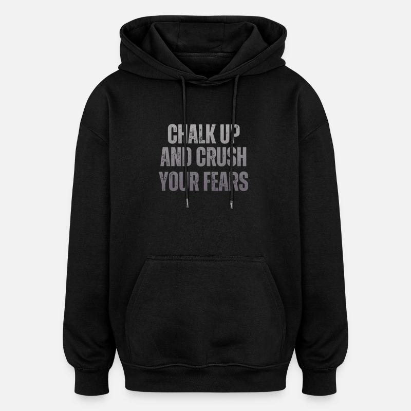 Bloc Chalk Up Boulderer - Sweat à capuche oversize unisexe - noir