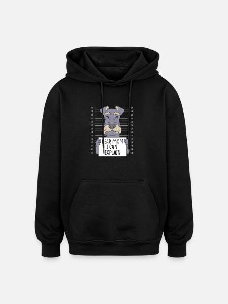 Zwergschnauzer - Oversized Unisex Hoodie - Schwarz