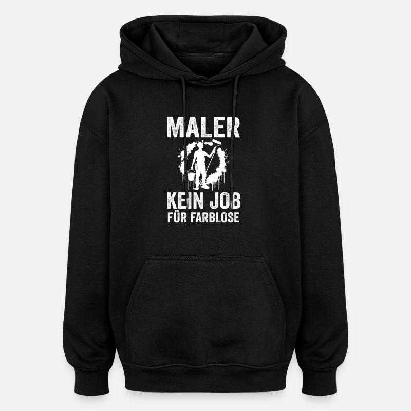 Maître Peintre Compagnon Peintre - Sweat à capuche oversize unisexe - noir