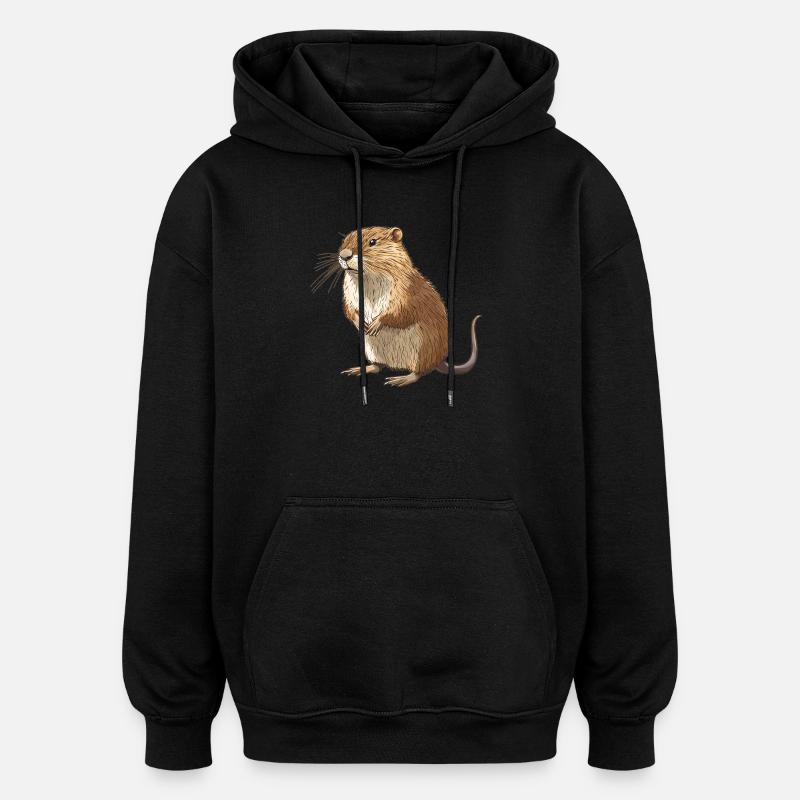 Rat musqué - Sweat à capuche oversize unisexe - noir