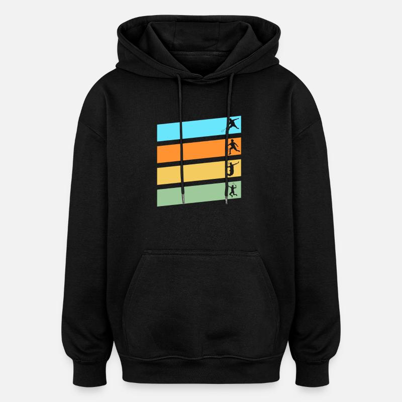 Federball Badminton - Sweat à capuche oversize unisexe - noir