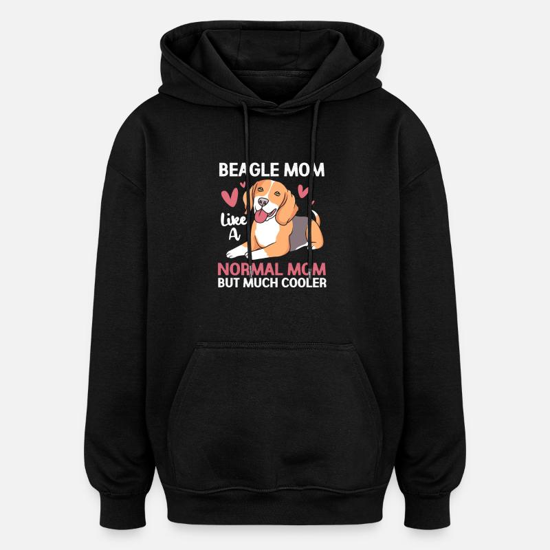 Beagle Mama Mutter Hundemama - Oversized Unisex Hoodie - Schwarz