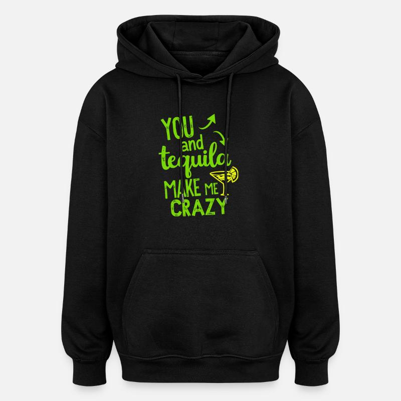 Tequila Party Dire Citation - Sweat à capuche oversize unisexe - noir