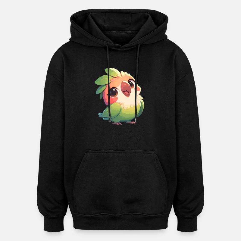 Perroquet Perroquet Perroquet - Sweat à capuche oversize unisexe - noir