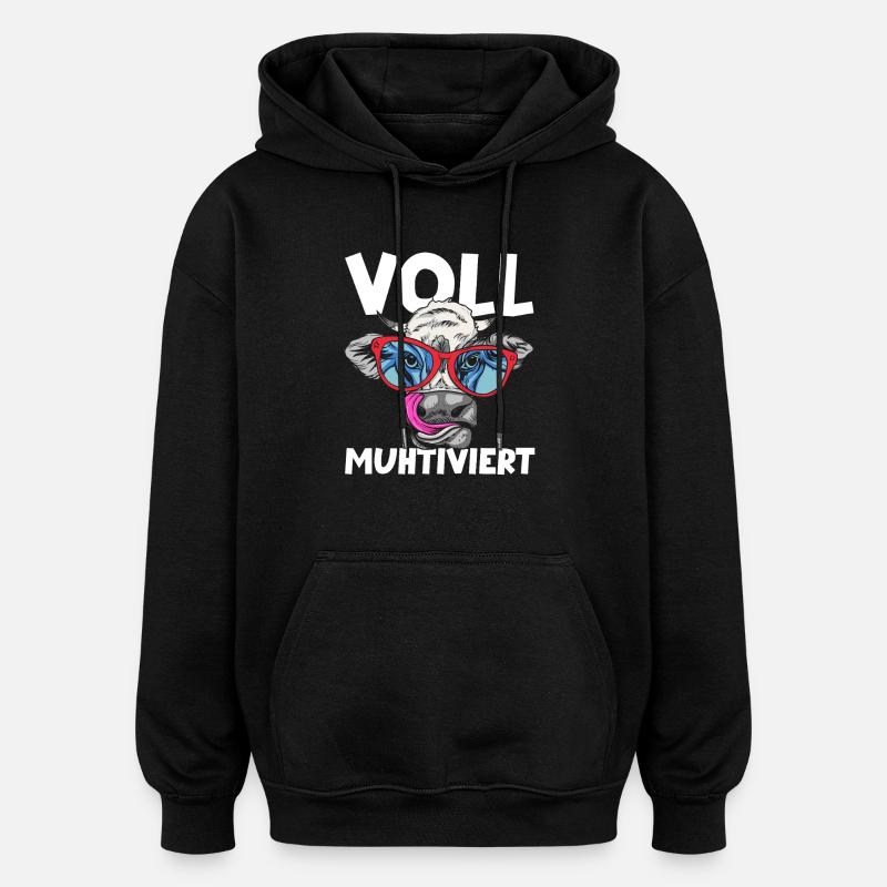 Vache entièrement mutilée - Sweat à capuche oversize unisexe - noir