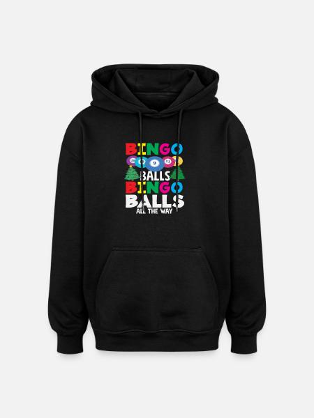 Bingo Balls Christmas Joy - Oversized Unisex Hoodie - black