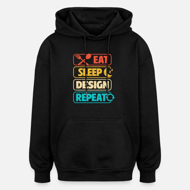 Architekt - Oversized Unisex Hoodie - Schwarz