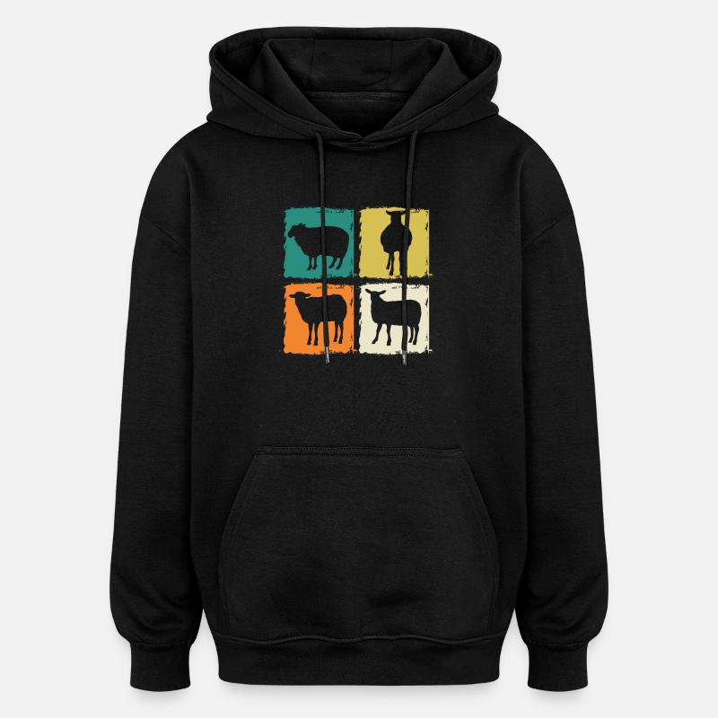 Schäfer Schaf - Oversized Unisex Hoodie - Schwarz